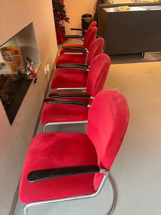 Image 1 of 5x Vintage Gispen 413 Dining Room Chairs