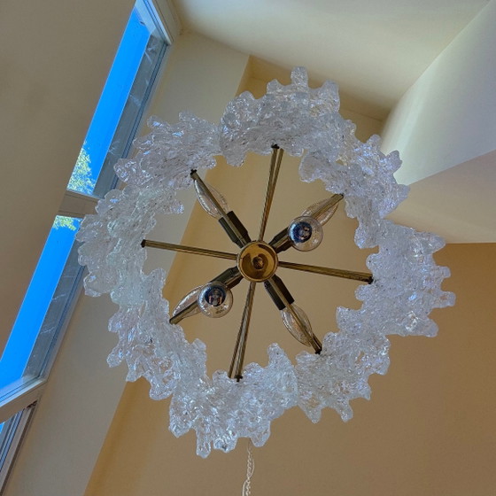 Image 1 of Murano ‘ice glass’ kroonluchter van Zeroquattro Milano