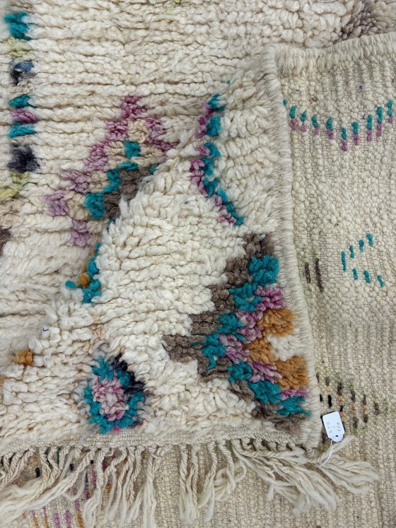 Image 1 of Marokkaans handgemaakt wollen tapijt 160x250 cm – Beni Ourain stijl kleurrijk Berber tapijt