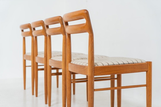 Image 1 of Ensemble de 4 chaises de salle à manger par H.W. Klein pour Bramin (Danemark, années 1960).