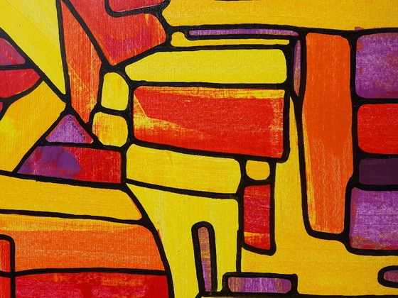 Image 1 of Abstractie A1369 - abstract schilderij XXL