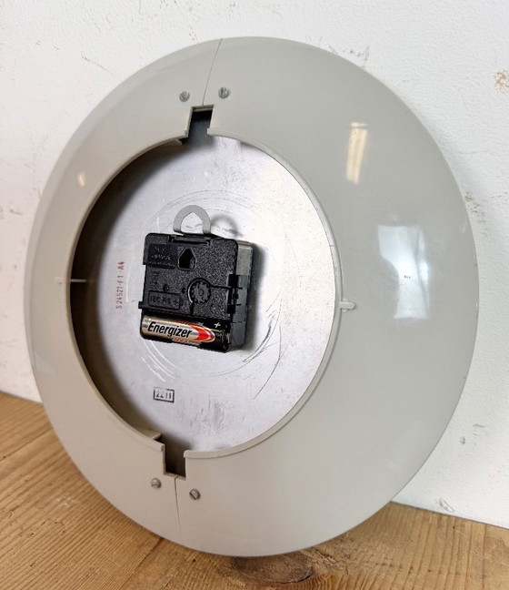 Image 1 of Grey Industrial Factory Wall Clock from Siemens, 1970s