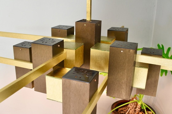 Lámpara colgante ‘Cubic’ de Gaetano Sciolari (modelo antiguo), Italia – 1968-1972 – Sciolari Lightning (photo 10 of 18)