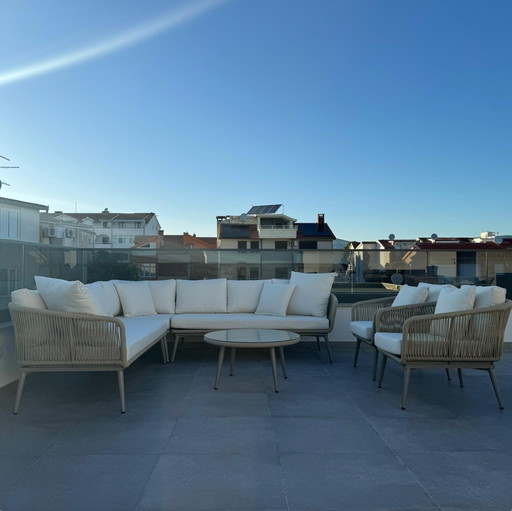 Private Label Aluweave Loungeset hoekbank