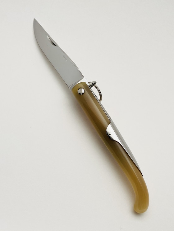 Image 1 of Hermès Büffelhorn-Klappmesser, gefertigt von Jacques Mongin