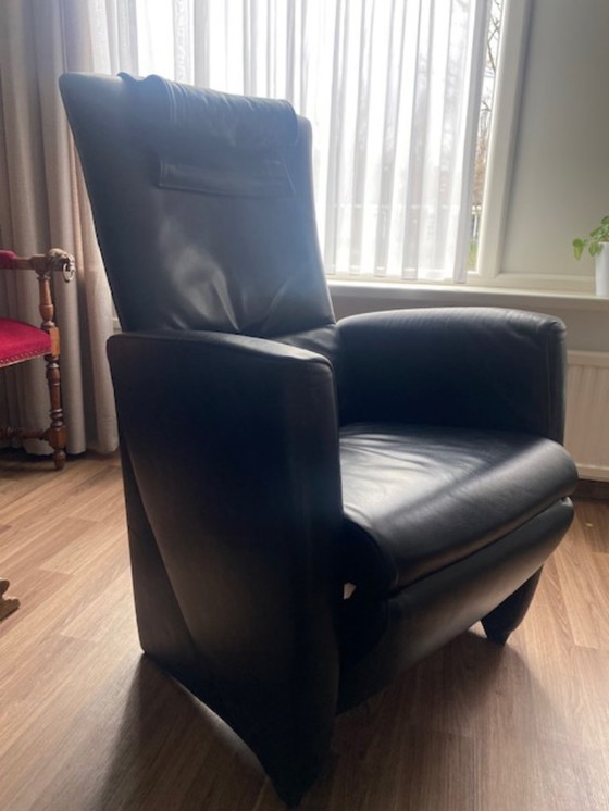 Image 1 of Twee Jori verstelbare relax fauteuils zwart leer