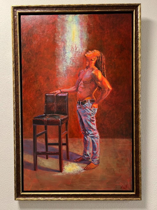 Oil painting on panel "The Light"