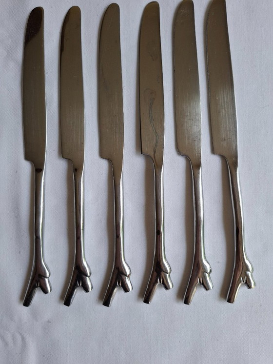 Image 1 of Stainless steel twig branch cutlery x6 (or 12) persons