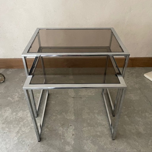 Tables Gigognes – bijzettafels, Glass