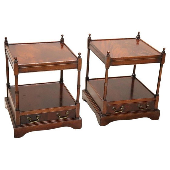 Image 1 of Wooden Nightstands, Italy 1980s Set of 2