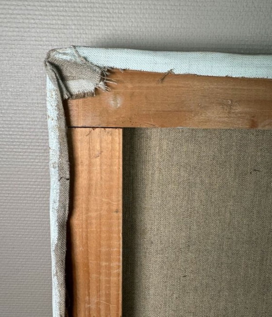 Image 1 of Großes modernistisches Ölgemälde auf Leinwand