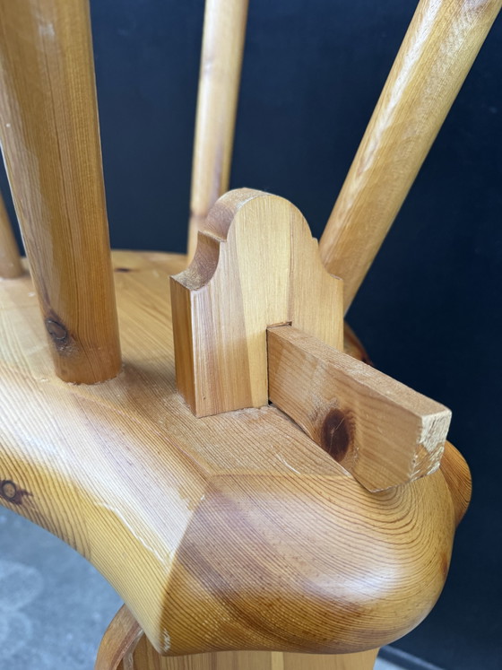 Image 1 of Chaise montagnarde pin massif vintage 