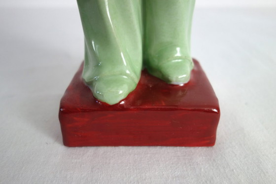 Image 1 of Chinese Porcelain Biscuit Soldier Figurine Statue - Cultural Revolution #4