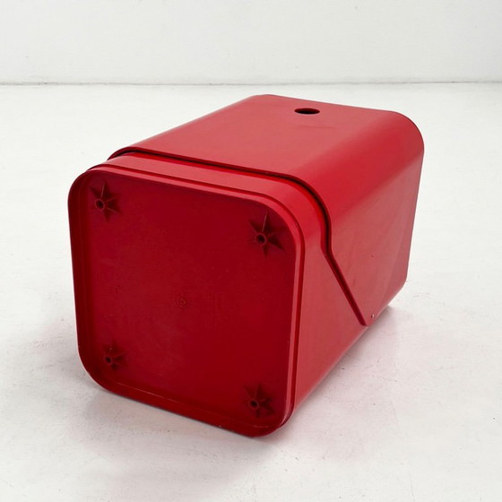 Image 1 of Red Laundry Bin by Anna Castelli for Kartell, 1970s