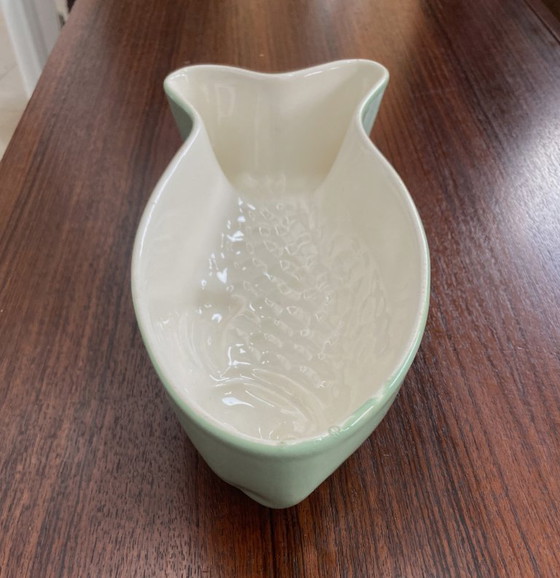 Visvormige Limoengroene Keramische Puddingvorm – Tafelwaar, Ceramic (photo 10 of 12)
