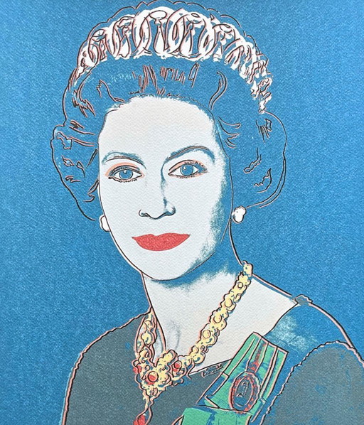 Naar Andy Warhol, Koningin Elizabeth II, jaren 1980, Lithografie – lithos zeefdrukken, Paper (photo 2 of 7)