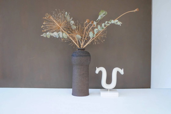 Image 1 of Modernist, earthenware ceramic vase by Inger Persson for Rörstrand, Sweden