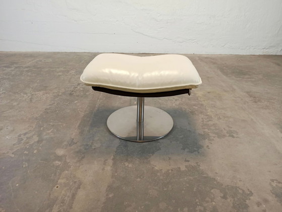 Topform leather ottoman footstool – Metal (photo 3 of 15)