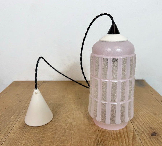 Image 1 of Vintage Glass Ceiling Light, 1970s