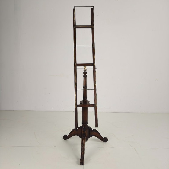 Image 1 of English antique revolving newspaper and book stand