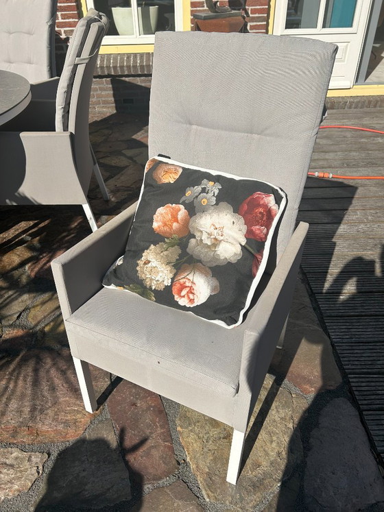 Caribbean Dinerset met ronde tafel, zweefparasol en 6 stoelen. – Tuinsets, Metal (photo 12 of 13)