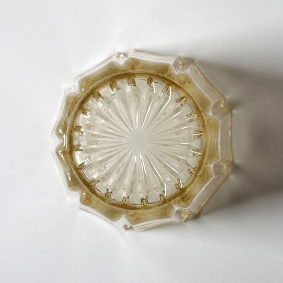 Image 1 of Vase à fleurs en verre jaune pâle, style milieu du siècle / Fidenza / Italie / années 1950