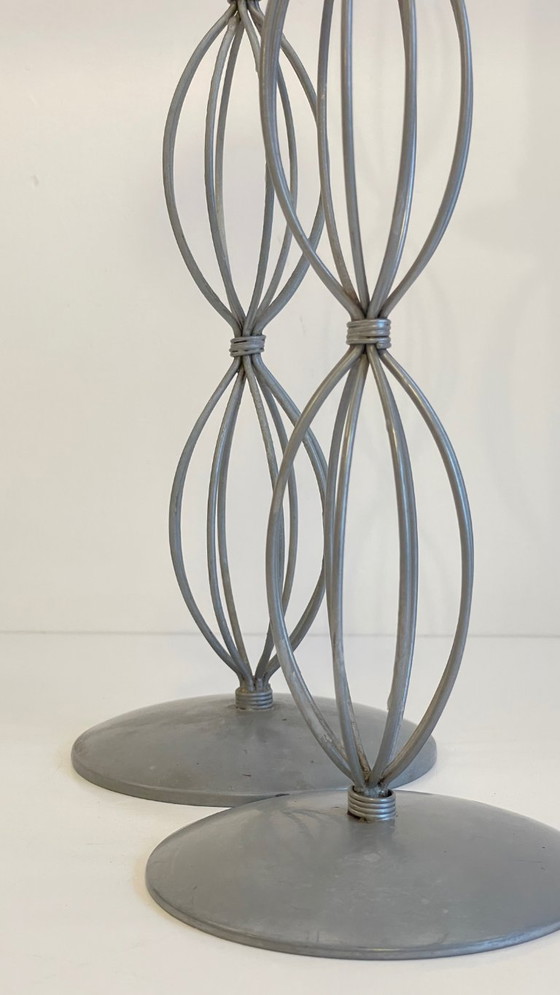 Image 1 of Portavelas geométricos de metal