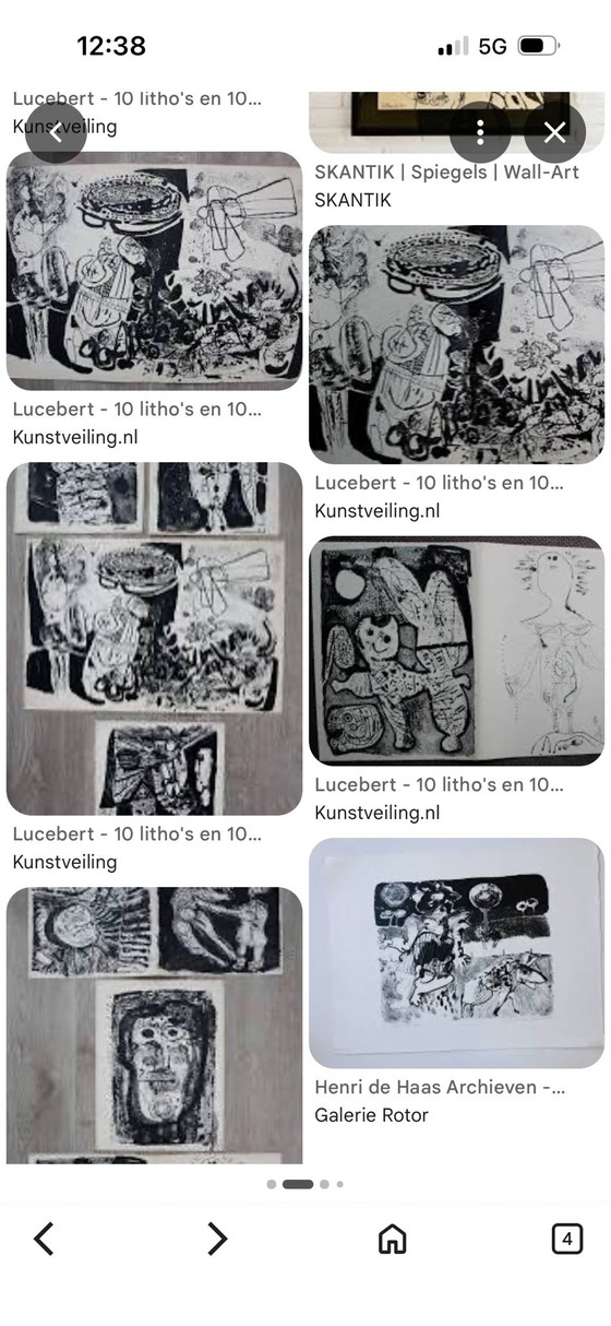 Lucebert Etching in Frame with Anti-Reflective Glass – Art, Paper (photo 7 of 7)
