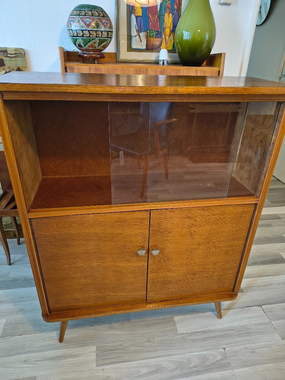 Image 1 of Vitrine/Buffet style années 60 en bois