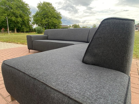 Image 1 of Sofá esquinero de tela gris oscuro Montel