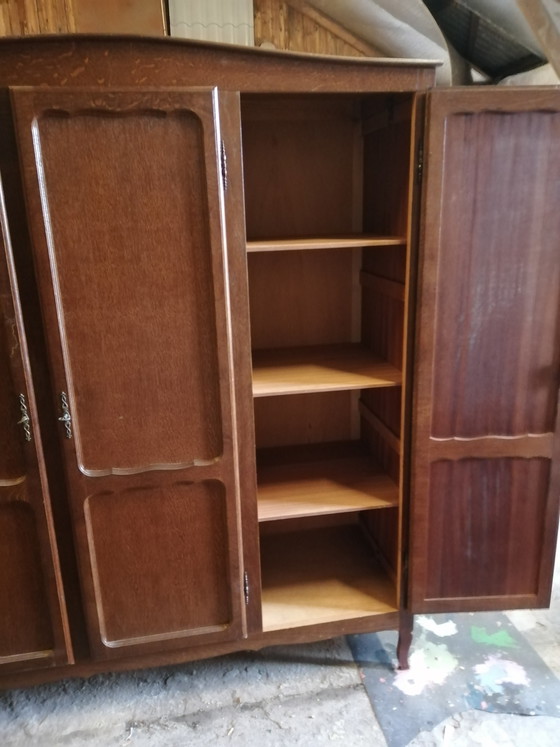 Image 1 of Vintage eiken kledingkast 