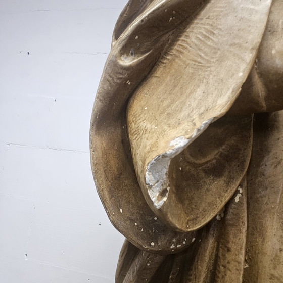 Image 1 of 2 Grote Antieke Heilig Hart jezus Beelden (GerardLinssen) 2 Antique Sacred Heart Jesus Statues (1900)