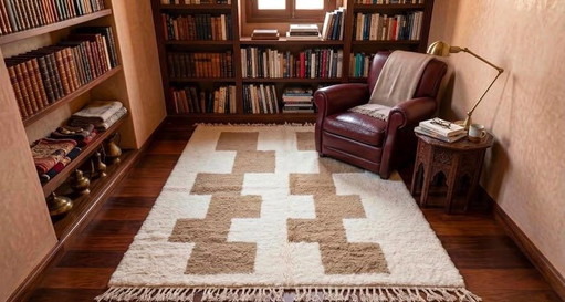 Authentiek handgemaakt vloerkleed van natuurlijke wol afmeting 2,5/3,5 m – Aime Té, vloerkleden en tapijten (photo 2 of 5)