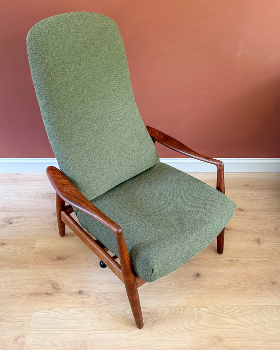 Poltrona reclinabile vintage – Poltrone, Textile, Wood (photo 9 of 14)