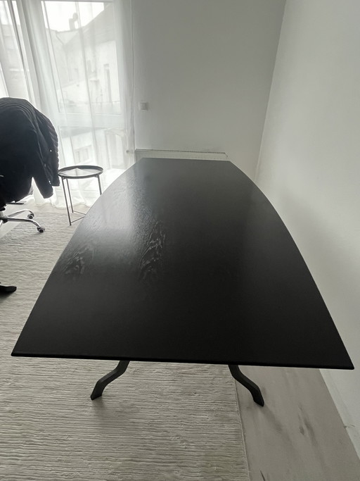 Zanotta Italia designer table with cast iron legs, custom-made