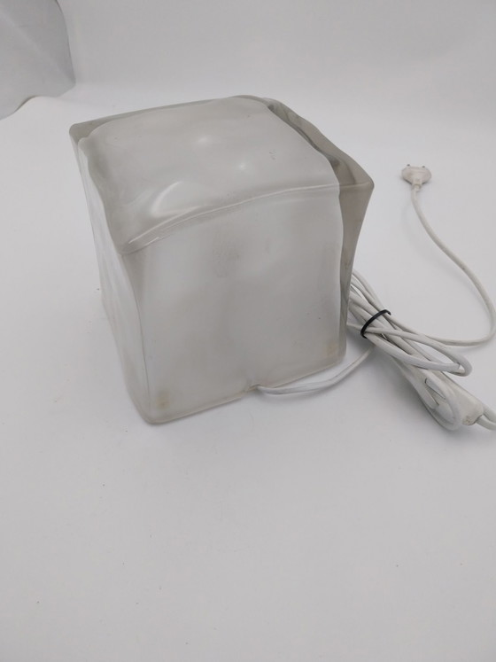 1x 1990's IKEA Iviken Ice Cube Table lamp – Glass, Plastic (photo 5 of 7)