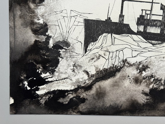 Image 1 of Eugene Eechaut (1928-2019) - Tusche-Diptychon (1970)