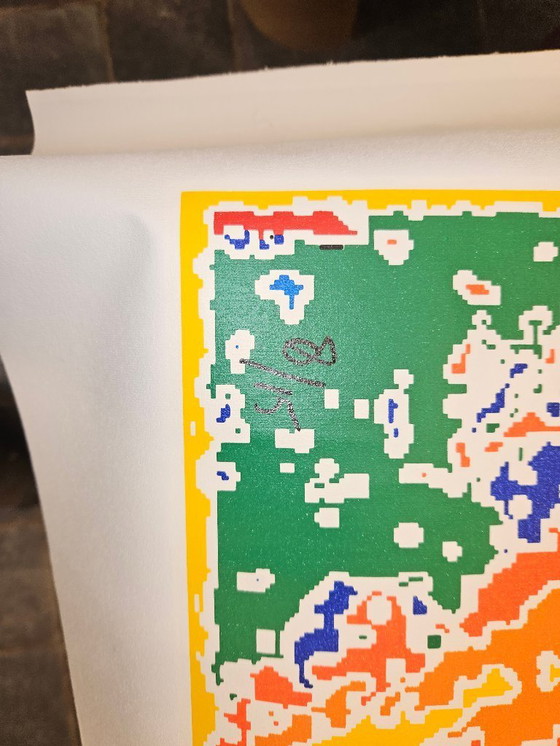 Image 1 of Screen print on canvas Henk van der Vet 8 of 15