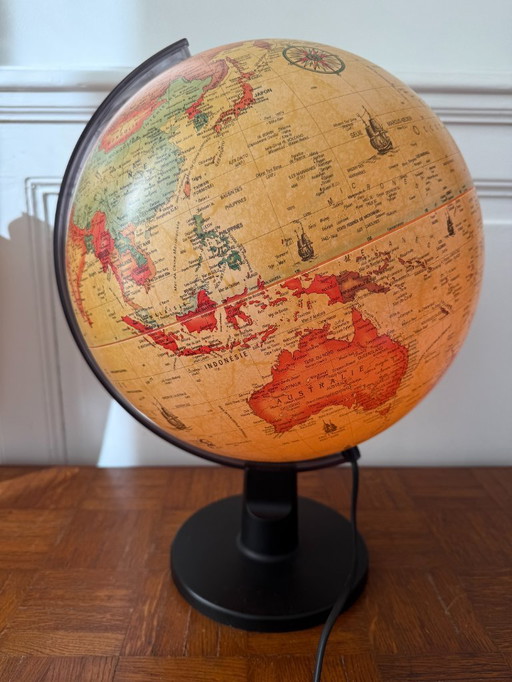 Vintage illuminated globe, Made in Denmark