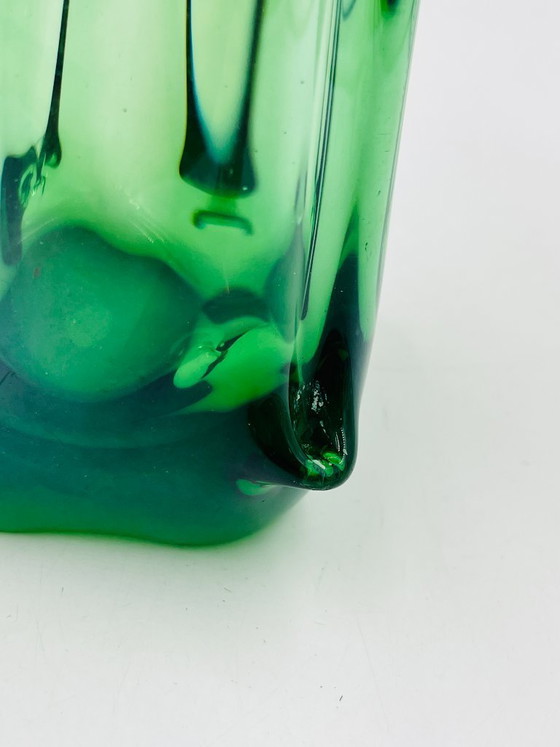 Image 1 of Sculptural vase in blown Bohemian glass attributed to Jan Beránek