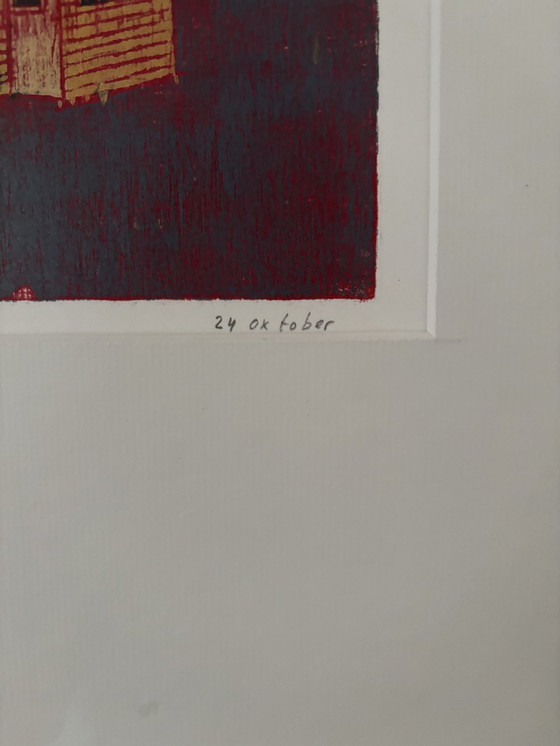 Image 1 of Gravure sur bois représentant Henriette, dansant avec des paysannes. Titre : 24 octobre