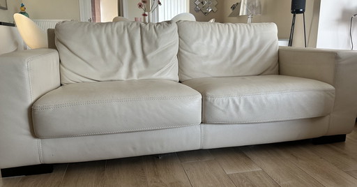 Sofalux design witte leren bank