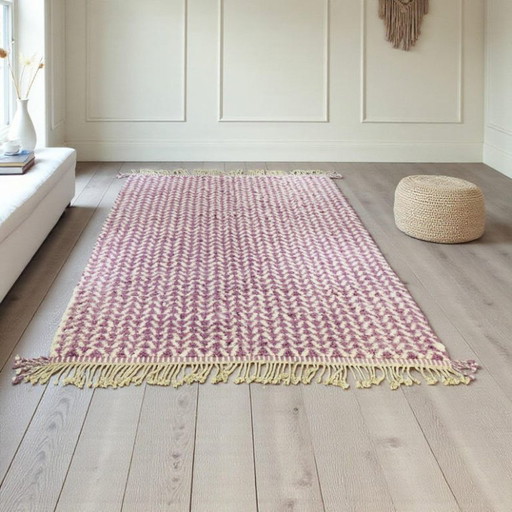Op maat gemaakt Marokkaans Mrirt-tapijt – Handgemaakt wollen vloerkleed 3x2m – vloerkleden en tapijten, Wool