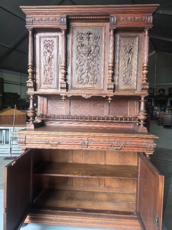 Vintage display cabinet (1970s/80s) – Wood, Brass (photo 4 of 5)