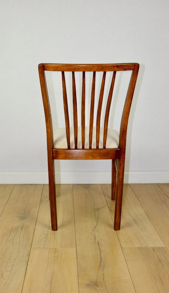 Image 1 of Vintage chairs beige velvet - set of 4