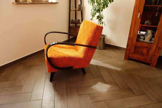 Image 1 of Functionalistische fauteuil C van Jindřich Halabala – Originele bekleding
