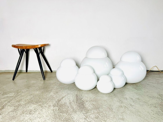 Image 1 of Ensemble complet de lampadaires Daruma par Sergio Asti pour Candle, Italie, années 1970