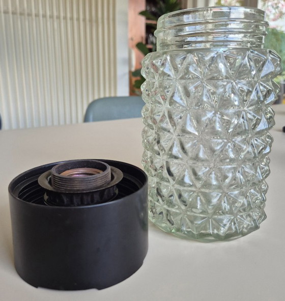 Image 1 of Plafonnier vintage en verre des années 60