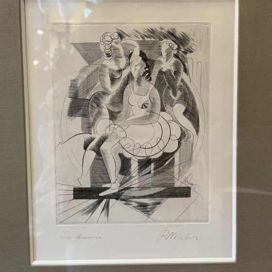 René Mels (Meulemans), Compositions, Gravures, 1945, Lot de 2 – Tirages d'art (photo 4 of 13)