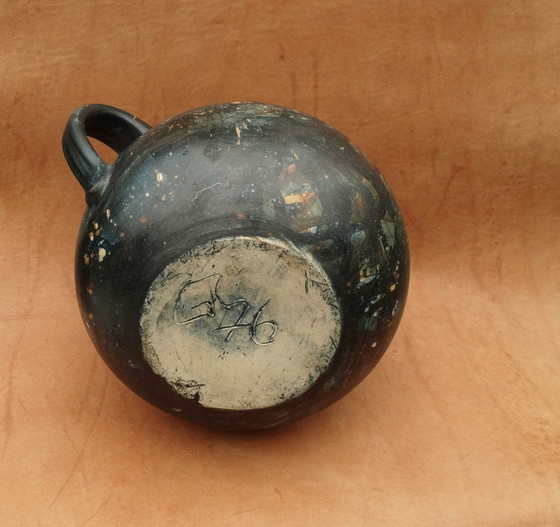 Image 1 of bolvormige Kan, pichet à anse 1976, Gerhard Liebenthron (1925-2005)